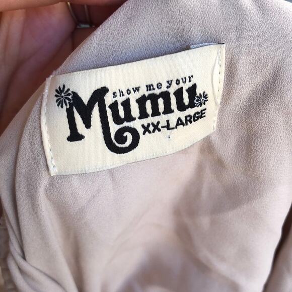 Show me Your Mumu Heather show me the ring crisp halter maxi dress NEW XXL - Picture 4 of 7